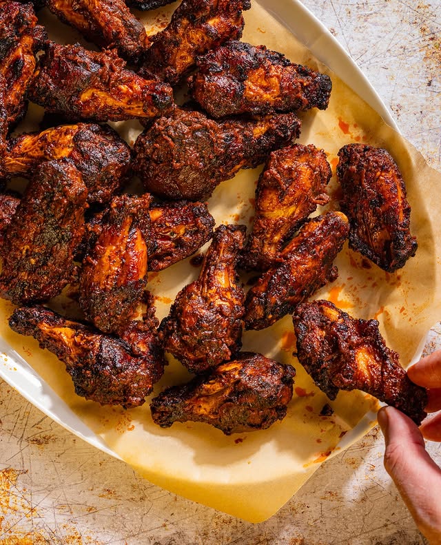 Spicy Chicken Wings With Garlic Butter Glaze