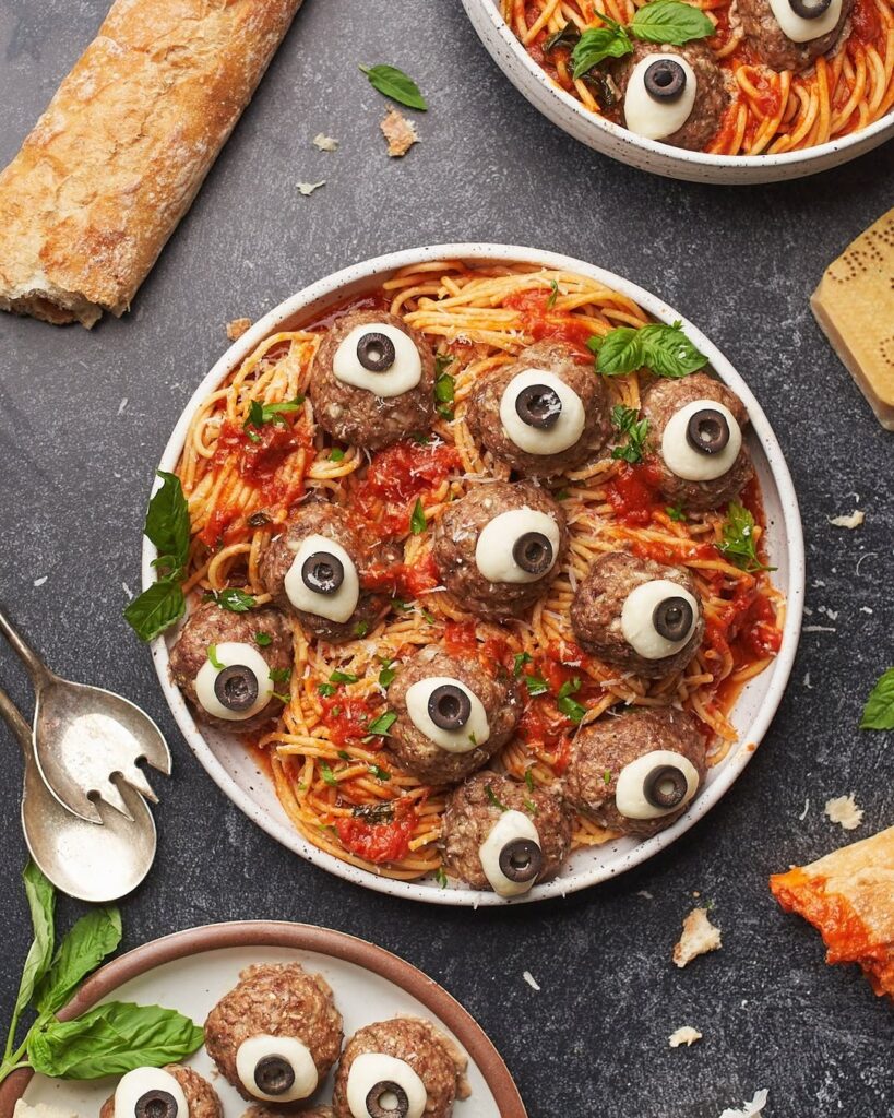 Boo-Cue Party! 15 Halloween Bbq Ideas For Ghouls And Guests 4 Spider Skewers Meatballs