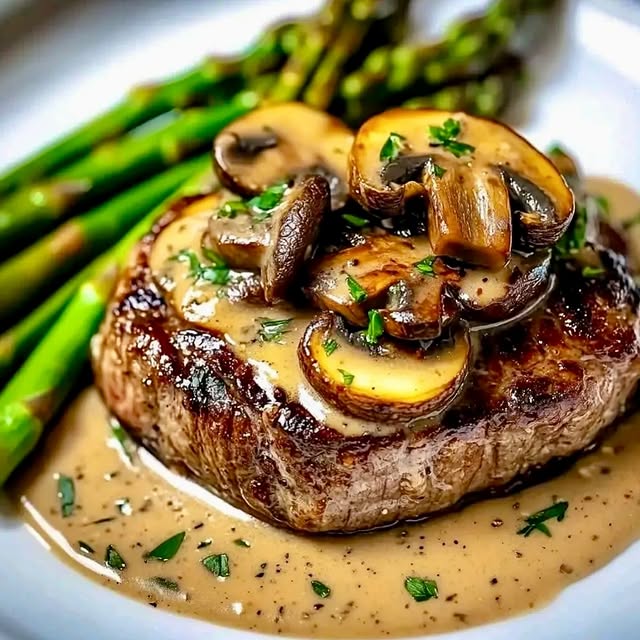 Steak Tips With Mushroom Cream Sauce For Lazy Steak Dinner Ideas