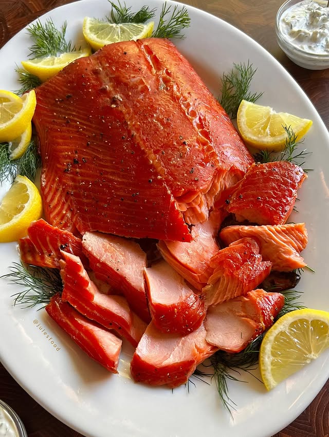 Sweet Brine Smoked King Salmon
