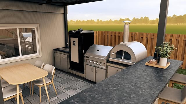 Turn Your Backyard Into A Pizzeria: 17 Outdoor Kitchen With Pizza Oven Ideas 4 The Built In Pizza Bar