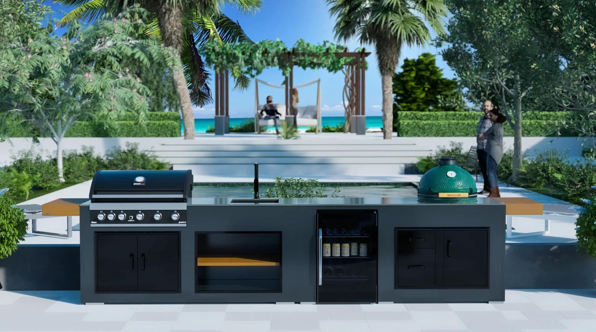 8 Inspiring Big Green Egg Outdoor Kitchen Setups