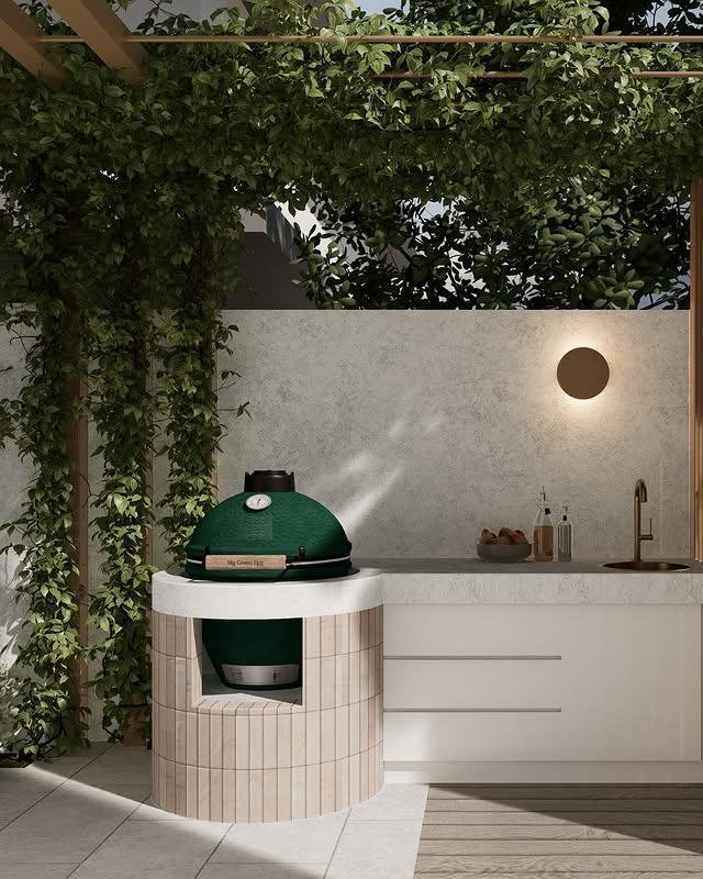 Top 8 Big Green Egg Outdoor Kitchen Inspirations 4 The Compact Urban Balcony Setup