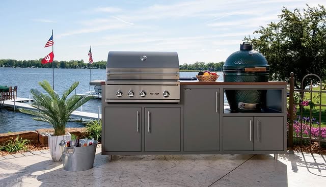 Top 8 Big Green Egg Outdoor Kitchen Inspirations 2 The Modern Minimalist Grill Island Outdoor Kitchen Concept