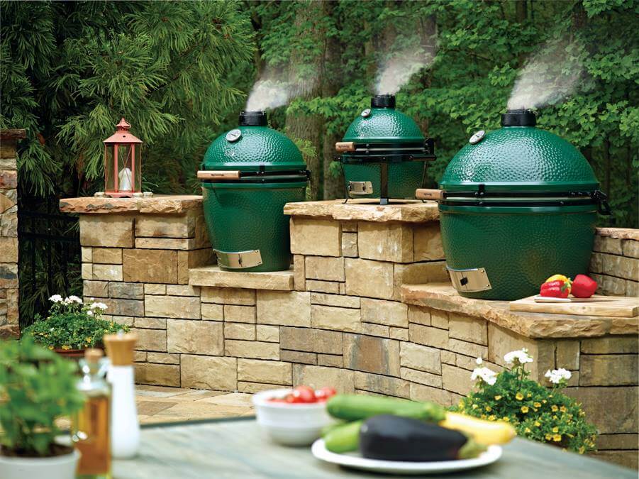 Top 8 Big Green Egg Outdoor Kitchen Inspirations 1 The Rustic Stone Bbq Retreat