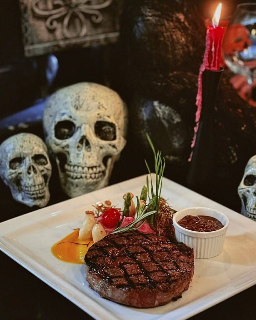Boo-Cue Party! 15 Halloween Bbq Ideas For Ghouls And Guests 3 Vampire Steaks With Garlic Butter Glaze