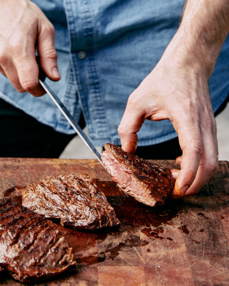 Whiskey Smoked Flank Steak With Chili Rub