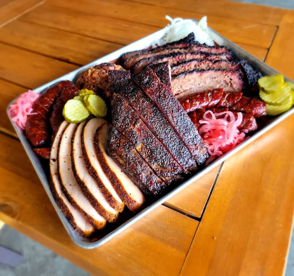 Bbq Food On A Tray