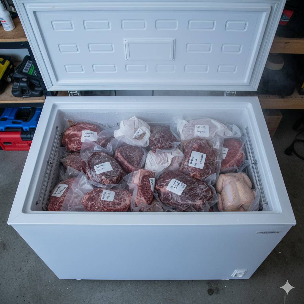 Low-Effort Crockpot Beef Brisket With Smoky Barbecue Sauce 3 Beef Brisket Stored In A Chest Freezer