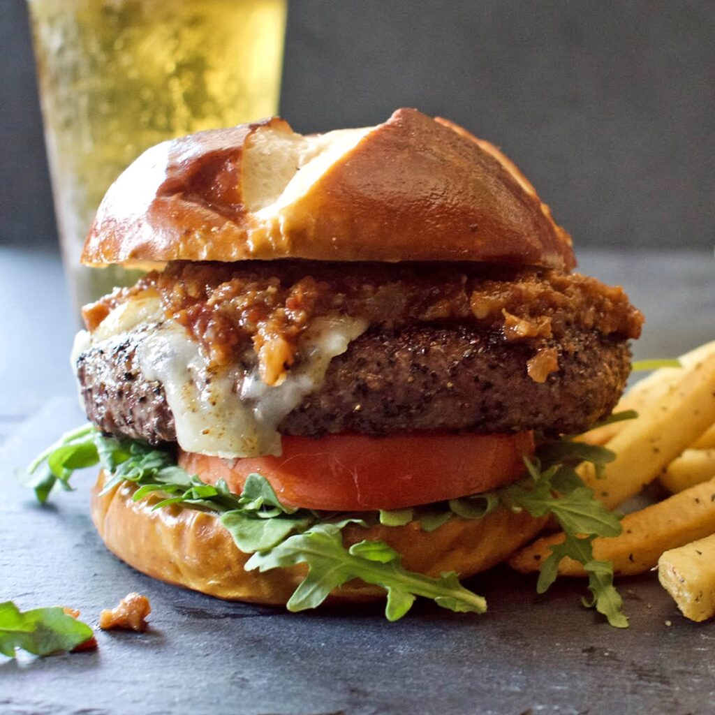 50 States, 50 Burgers: Iconic American Hamburger Recipes 21 Bourbon Bacon Jam Burger