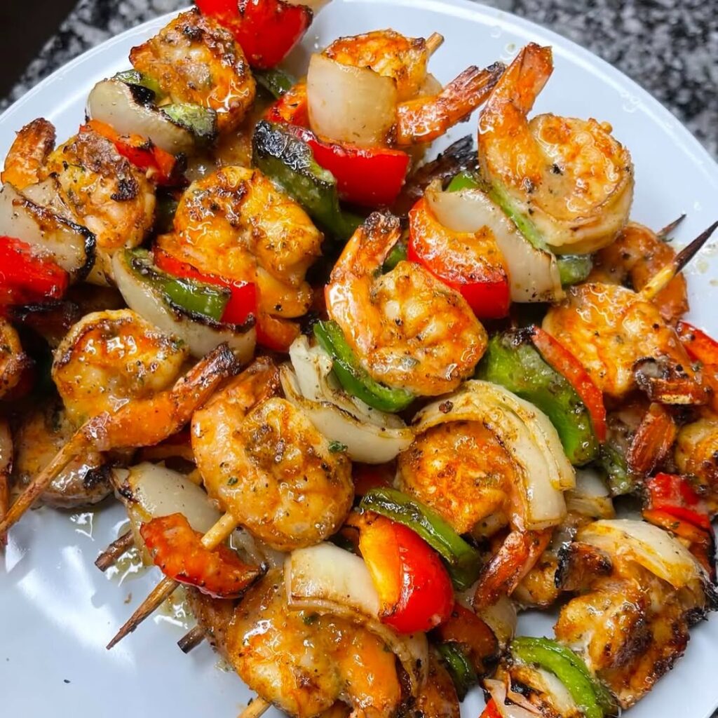 Cajun Shrimp And Andouille Sausage Skewers