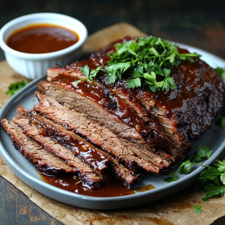 Tender Crockpot Beef Brisket With Smoky BBQ Barbecue Sauce