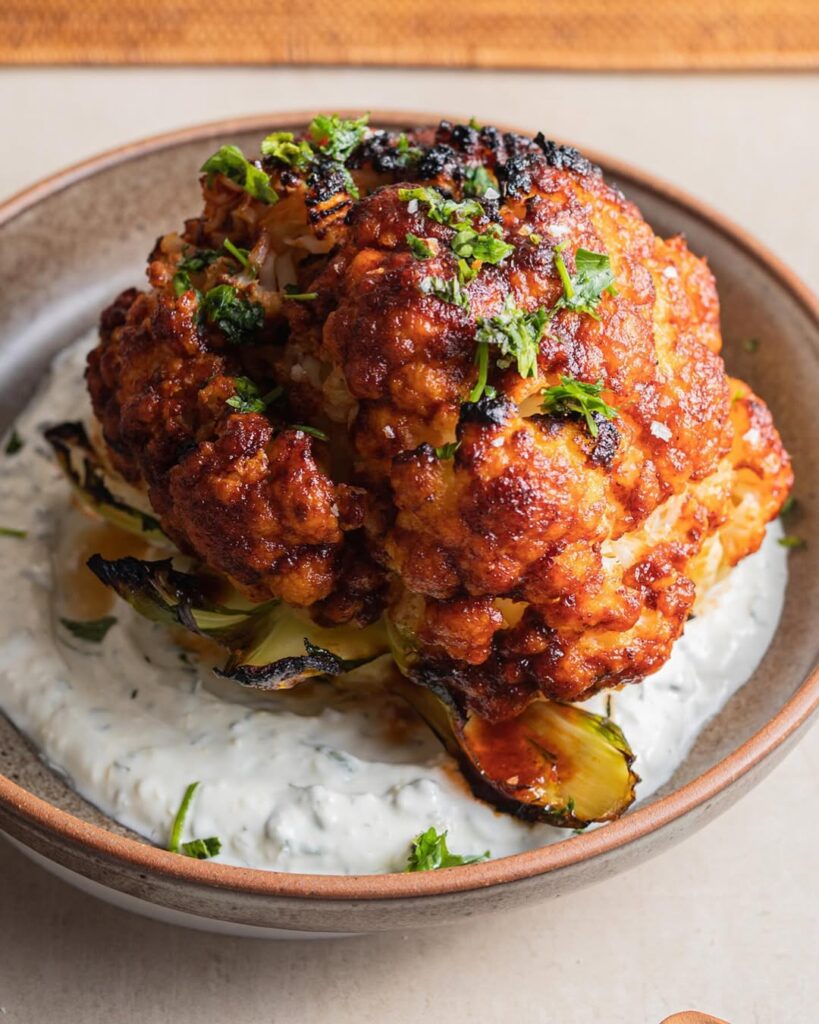 Grilled Cauliflower Wedges With Herb Tarator 2 Grilled Cauliflower Recipe