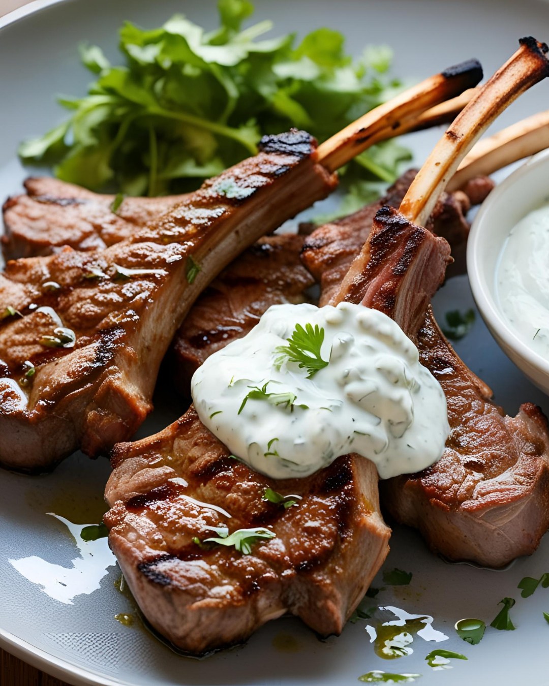 grilled lamb with tzatziki greek style