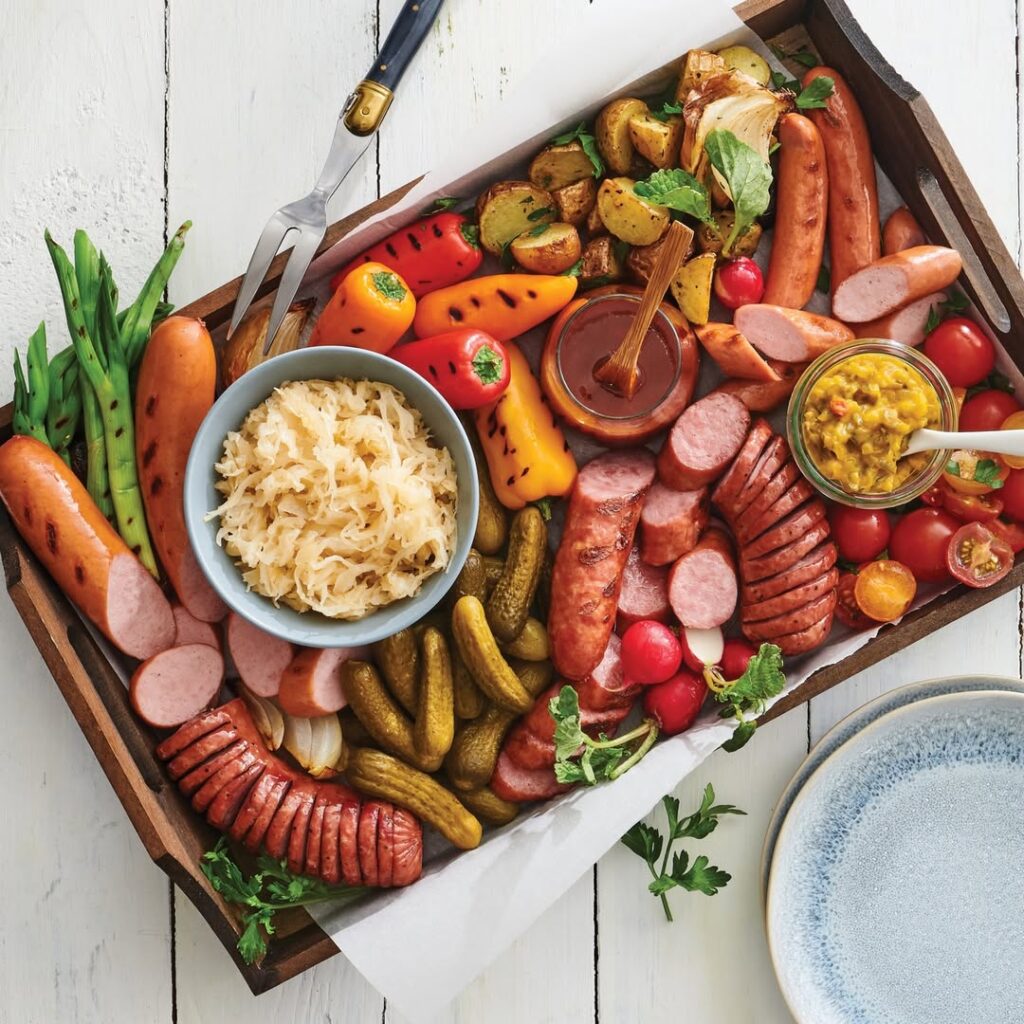 Grilled Sausages And Bratwursts