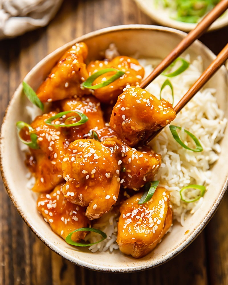 Honey Sesame Chicken Rice Bowl
