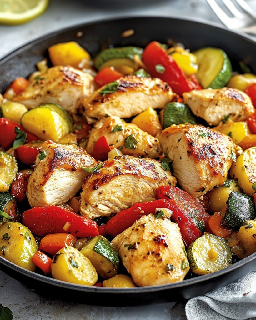 Mediterranean Chicken Thighs With Zucchini And Olives