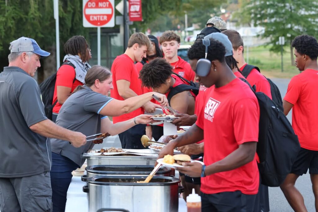 The Triangle Of Nirvana: How Bbq And Football Help Men’s Mental Health 6 Men Enjoying Football And Tailgating Cookout
