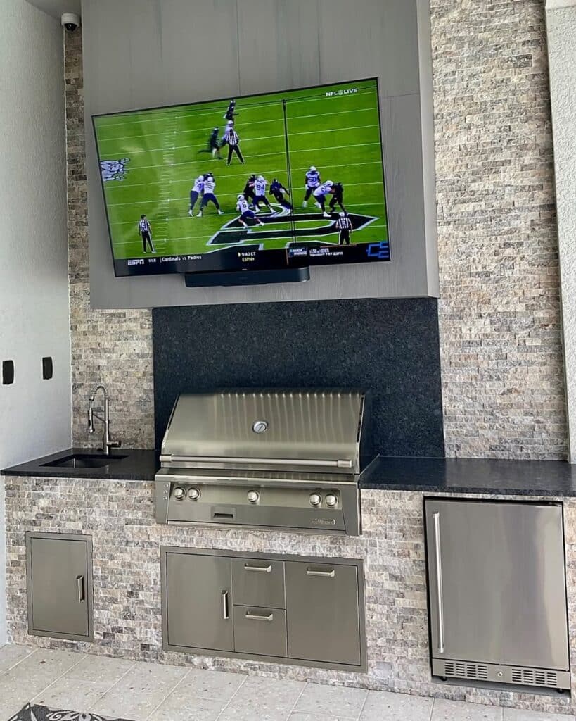 Outdoor Kitchen Entertainment System