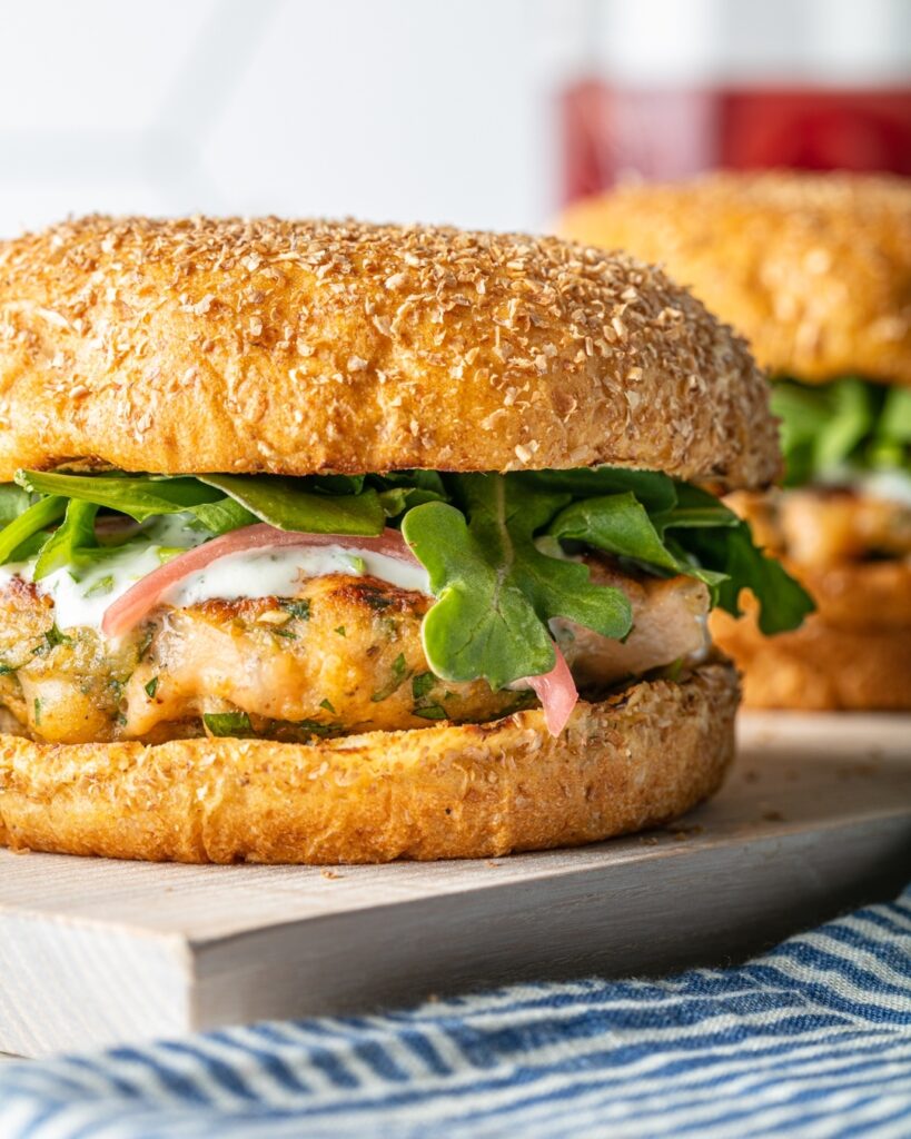 50 States, 50 Burgers: Iconic American Hamburger Recipes 48 Salmon Burger