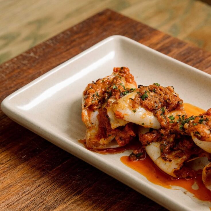 Smoky Grilled Squid With Garlic And Olive Oil