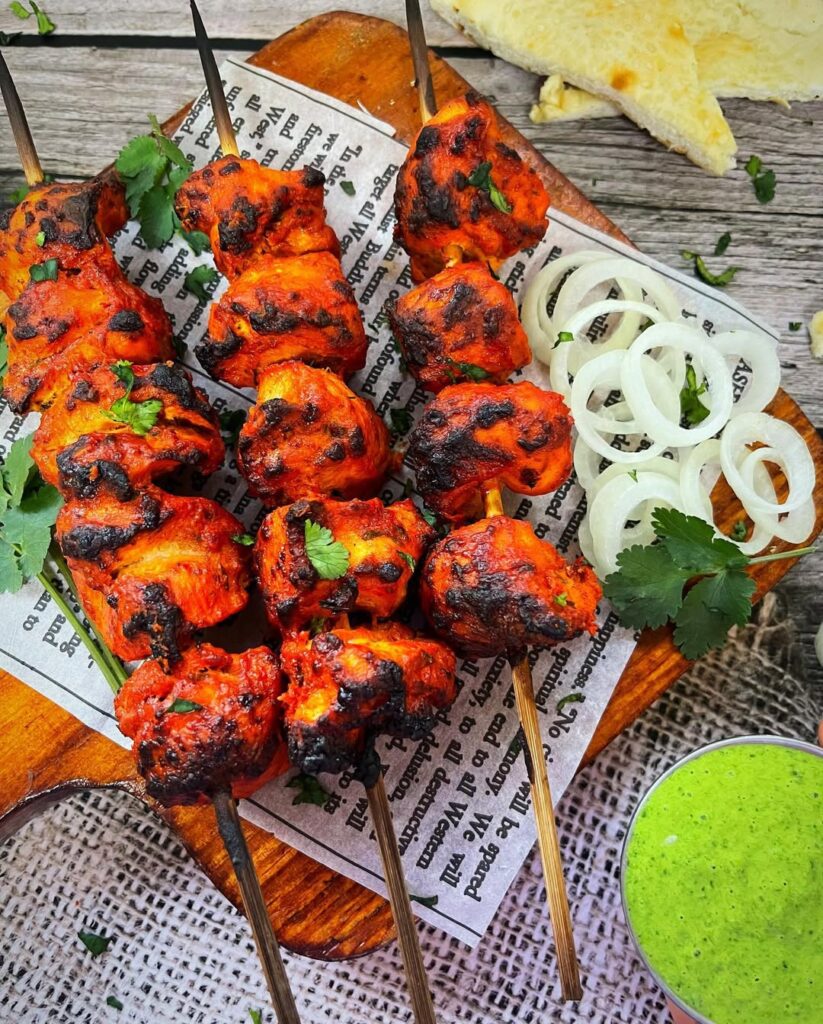 Tandoori Chicken And Veggie Skewers