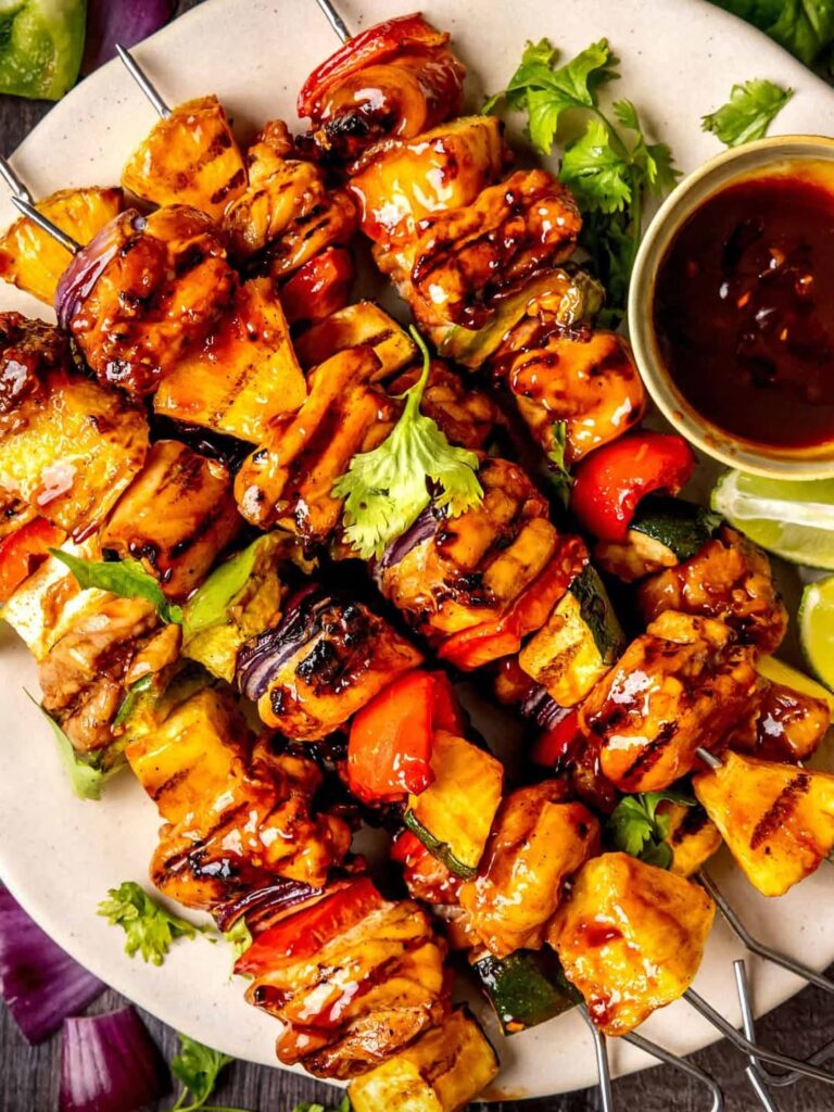 Teriyaki Chicken And Pineapple Skewers