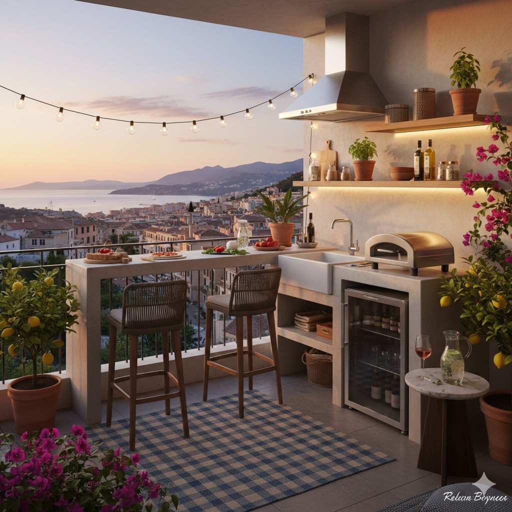 balcony outdoor kitchen