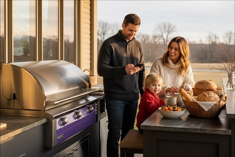 Bbq Safety &Amp; Fire Management For Beginners 1 Family Of Three Selecting The Best Grill For Their Outdoor Kitchen