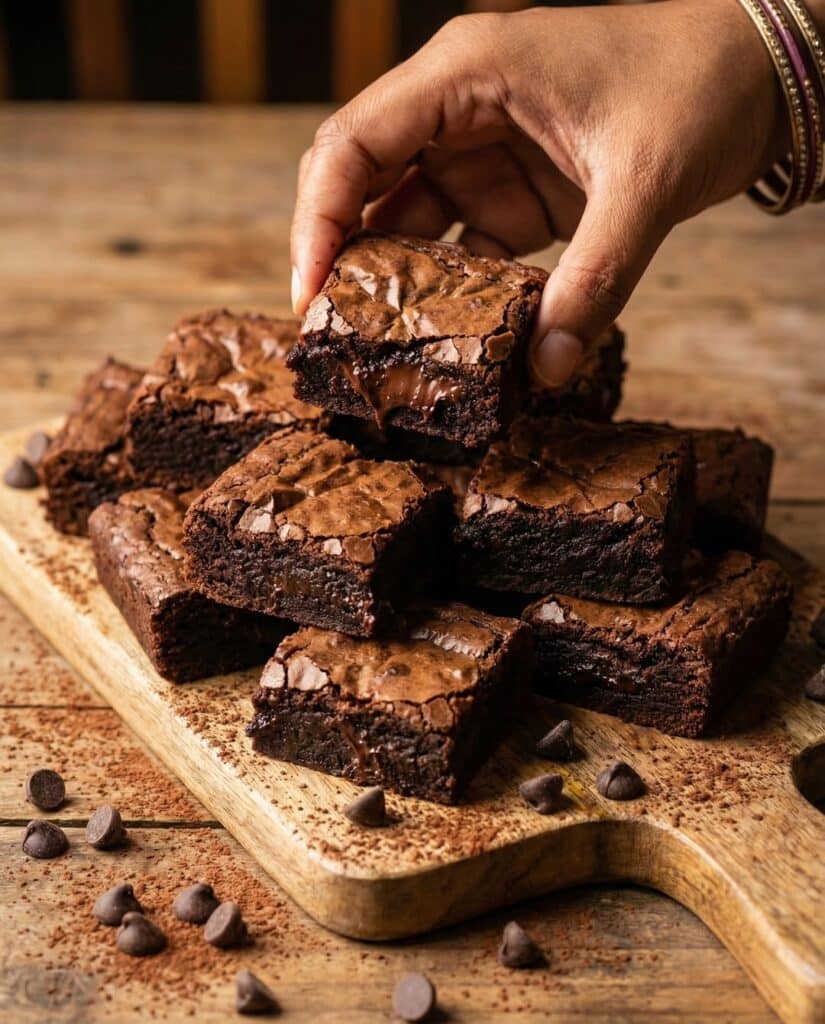 Fudgy Brownies With Crackly Tops Just One Bite