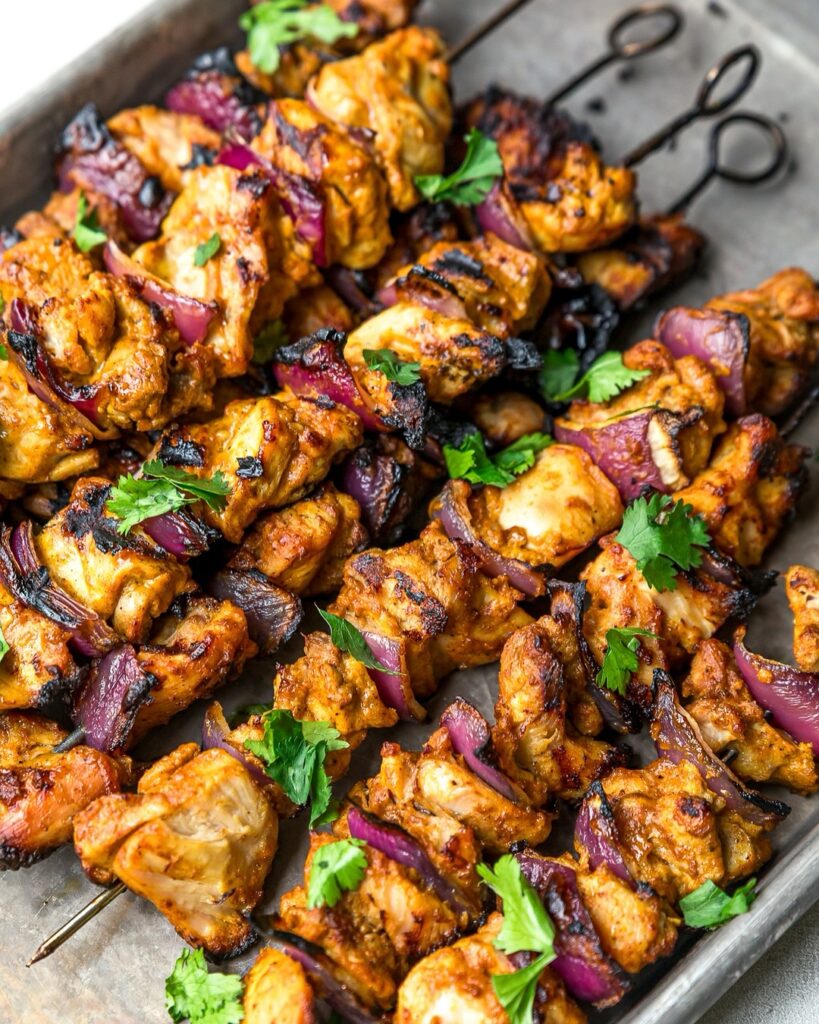 Health-Conscious Bbq: Light &Amp; Lower Fat Bbq Options 14 Grilled Chicken Kebabs With Yogurt Marinade