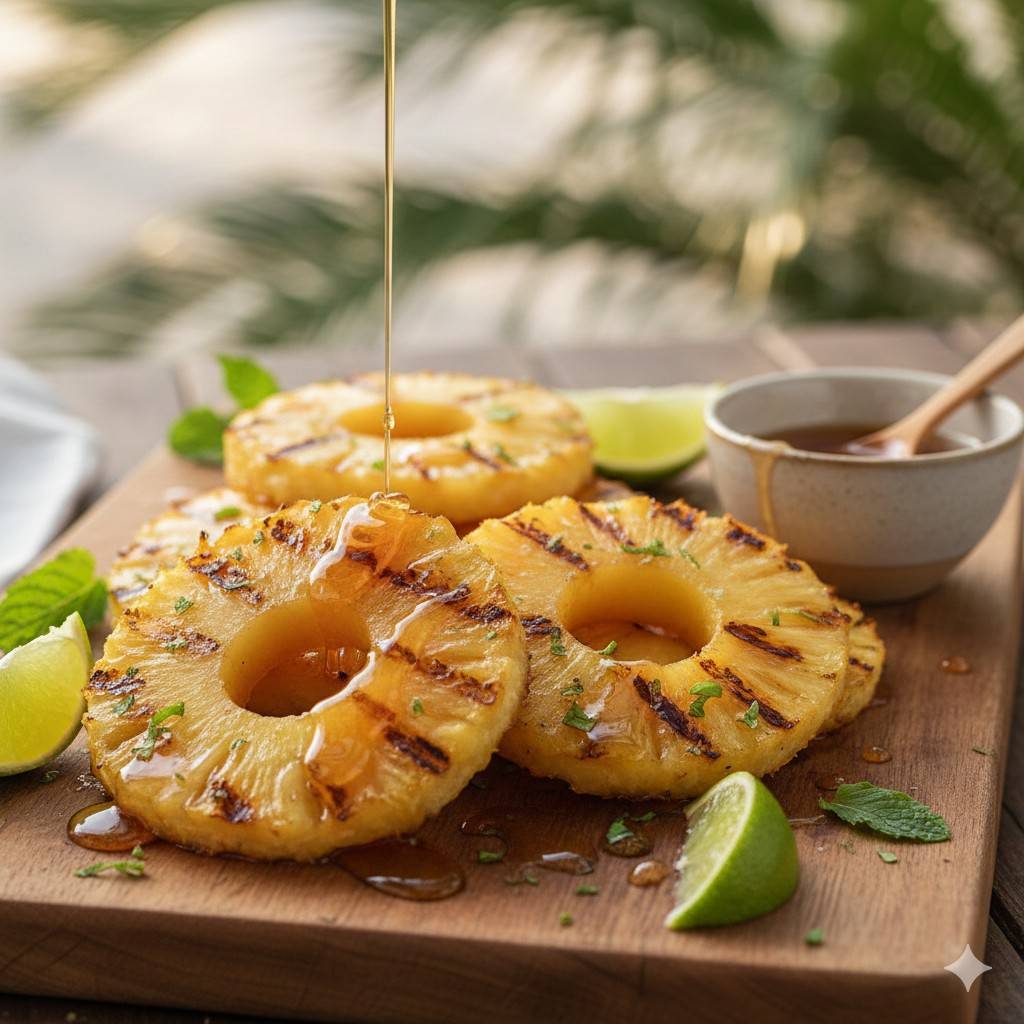 Health-Conscious Bbq: Light &Amp; Lower Fat Bbq Options 12 Grilled Pineapple With Honey Lime Drizzle