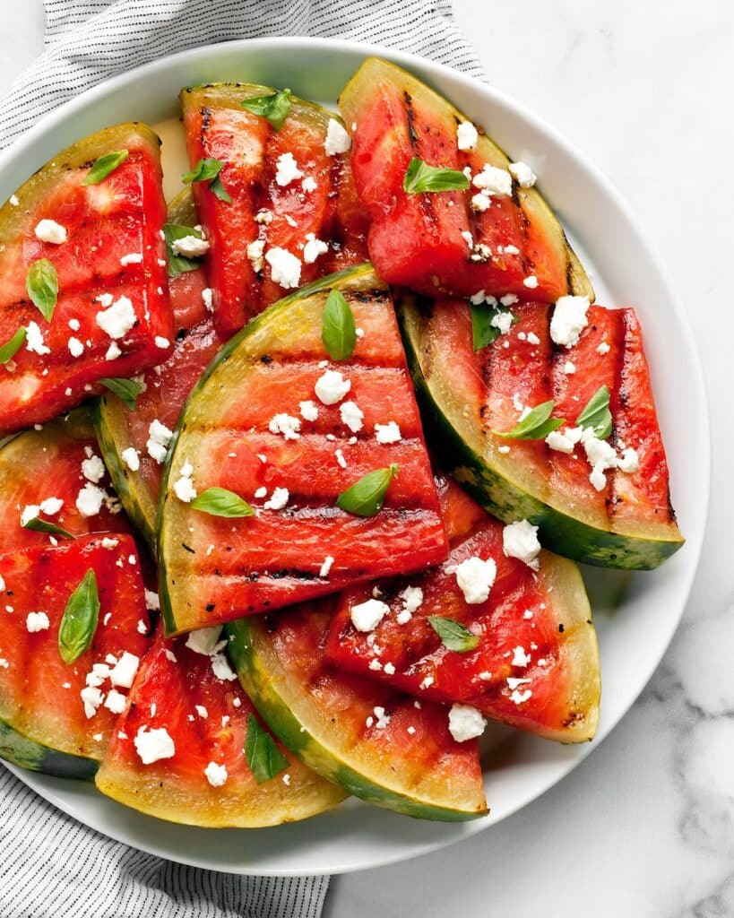 Health-Conscious Bbq: Light &Amp; Lower Fat Bbq Options 16 Grilled Watermelon Slices With Mint