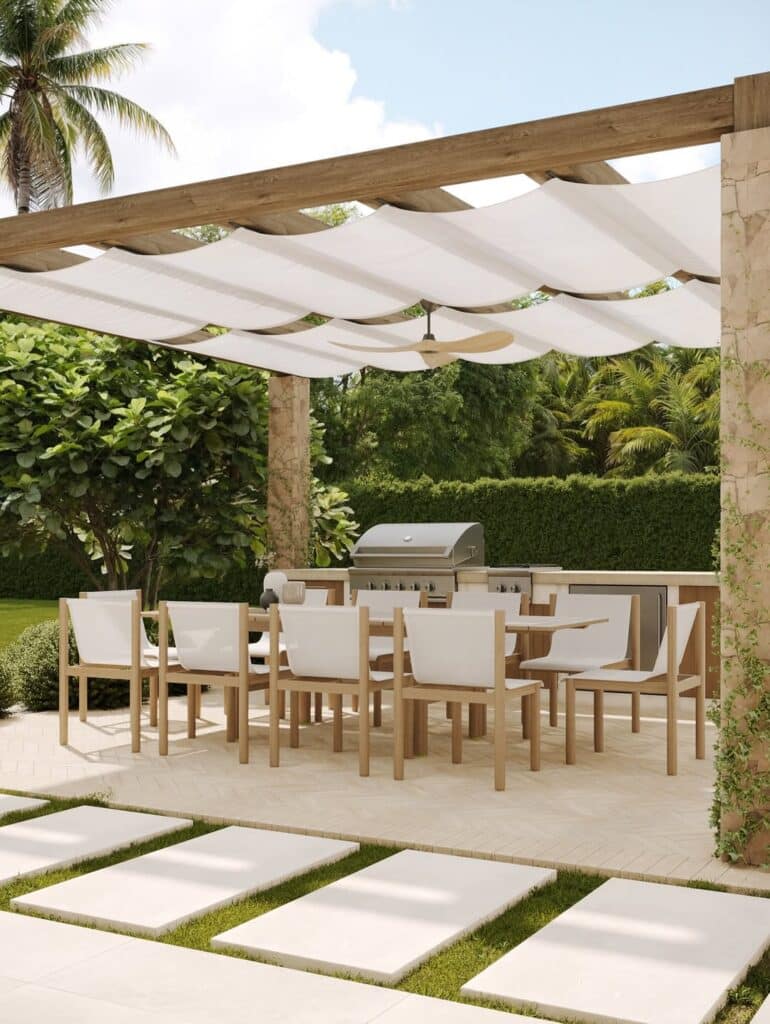 9 Beautiful Pergola Cover Ideas For Stylish Outdoor Living 1 Retractable Cover For Your Pergola Cover Ideas