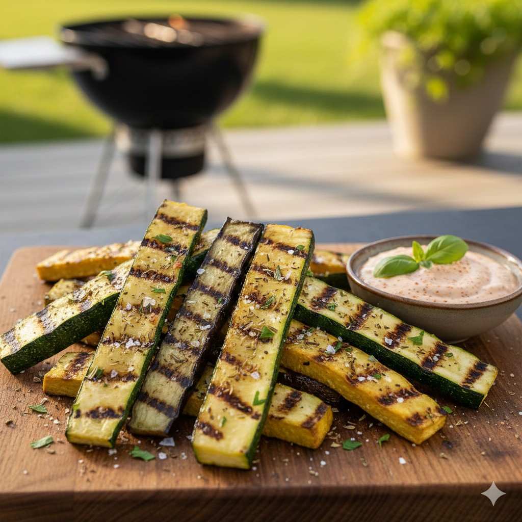 Health-Conscious Bbq: Light &Amp; Lower Fat Bbq Options 11 Zucchini And Eggplant Grilled Fries