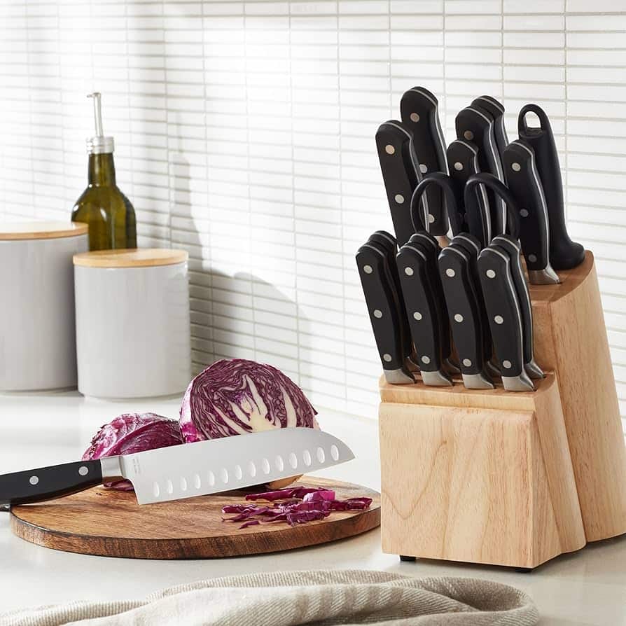 Amazon Basics 18 Piece Knife Set