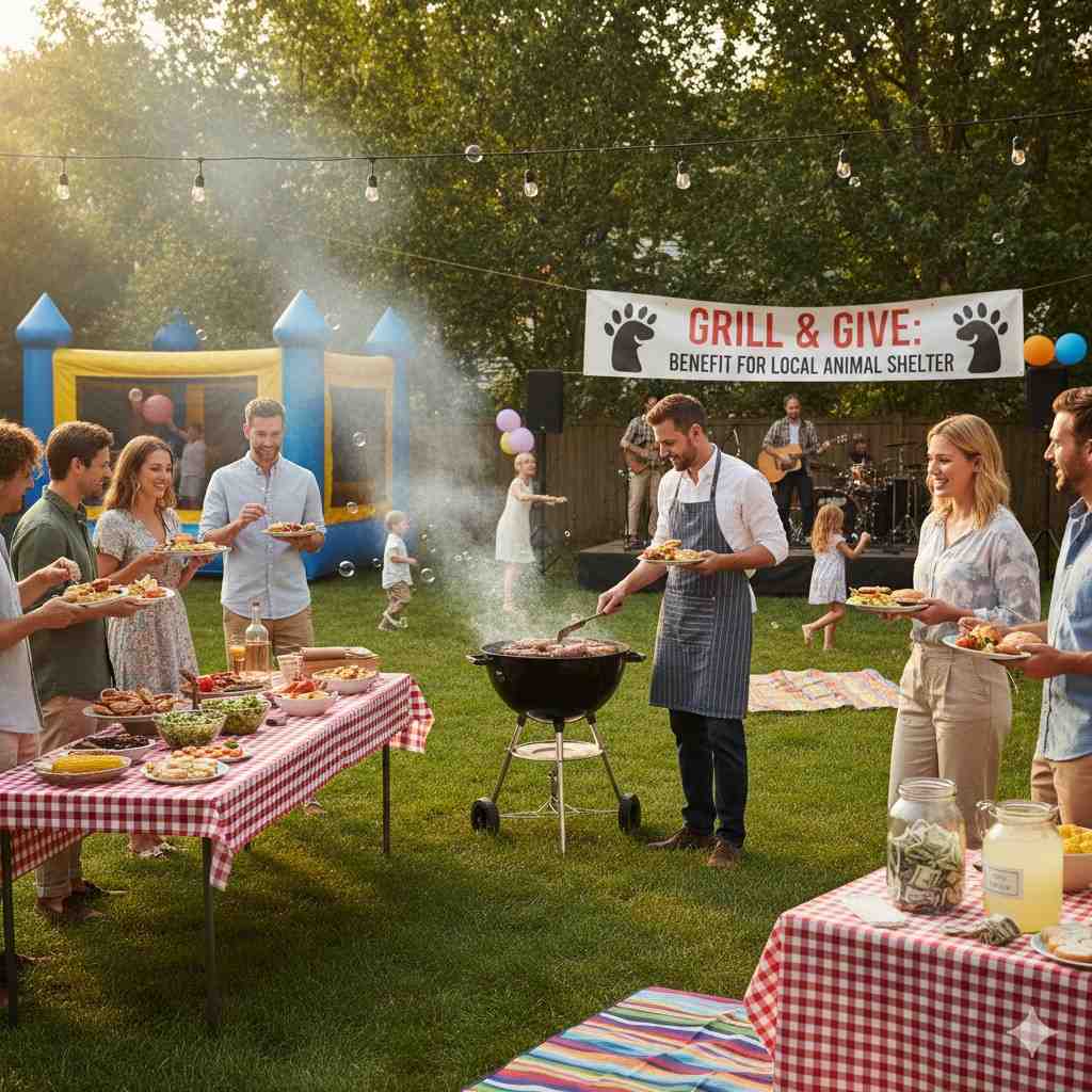 backyard bbq fundraiser party