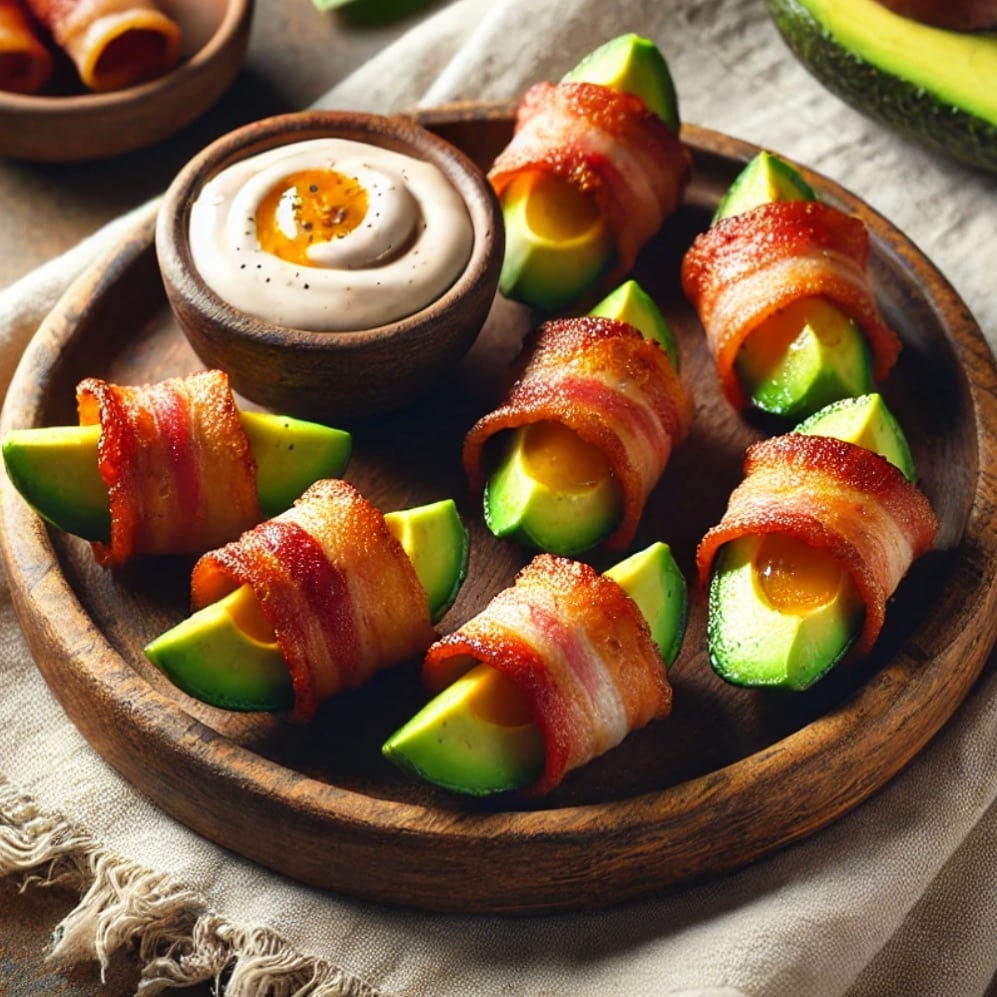 Bacon Wrapped Avocado Wedges
