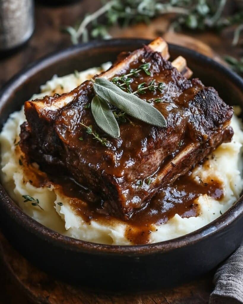 Boston Lager Braised Smoked Short Ribs