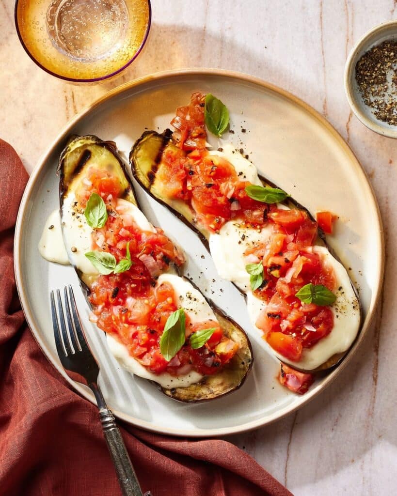 Grilled Eggplant Parm Bites