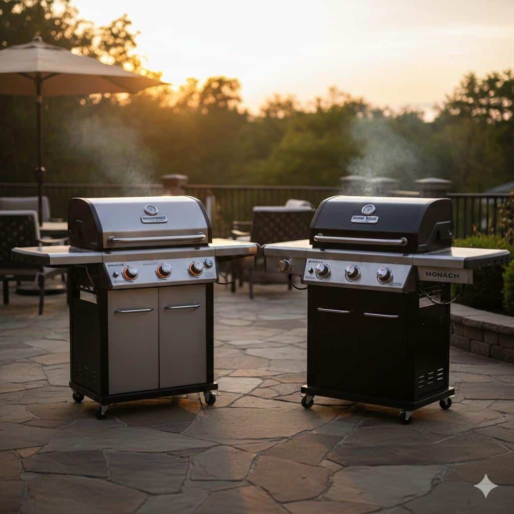 Battle Of The Propane Gas Giants: Monument Grills Mesa 415Bz Vs. Broil King Monarch Series 3 Head To Head Performance And Features