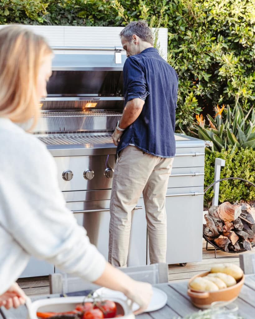 Husband And Wife Grilling