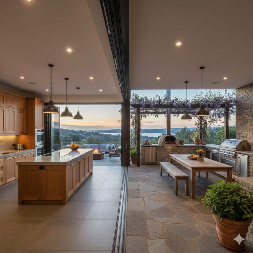 indoor & outdoor kitchens