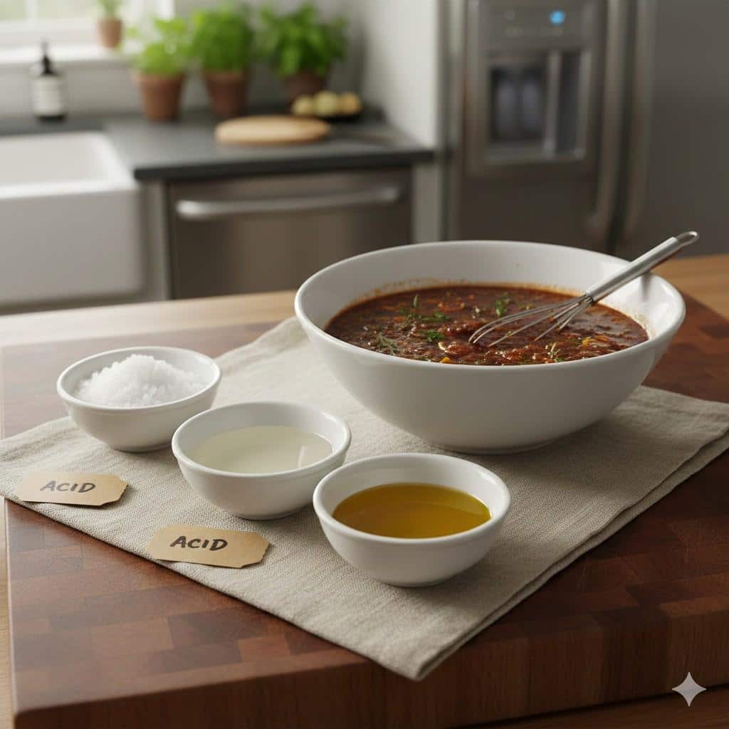 Oil Salt And Acid In Marinades