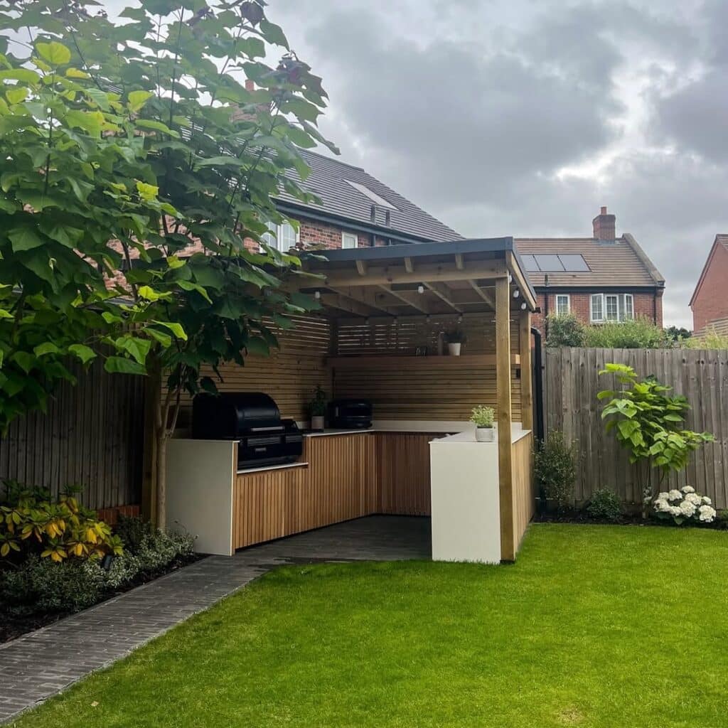 Outdoor Kitchen With Garden