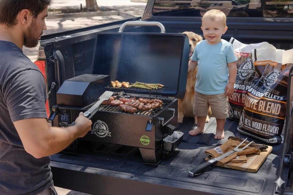 Battle Of The Propane Gas Giants: Monument Grills Mesa 415Bz Vs. Broil King Monarch Series 8 Pit Boss Portable Battery Powered Wood Pellet Grill