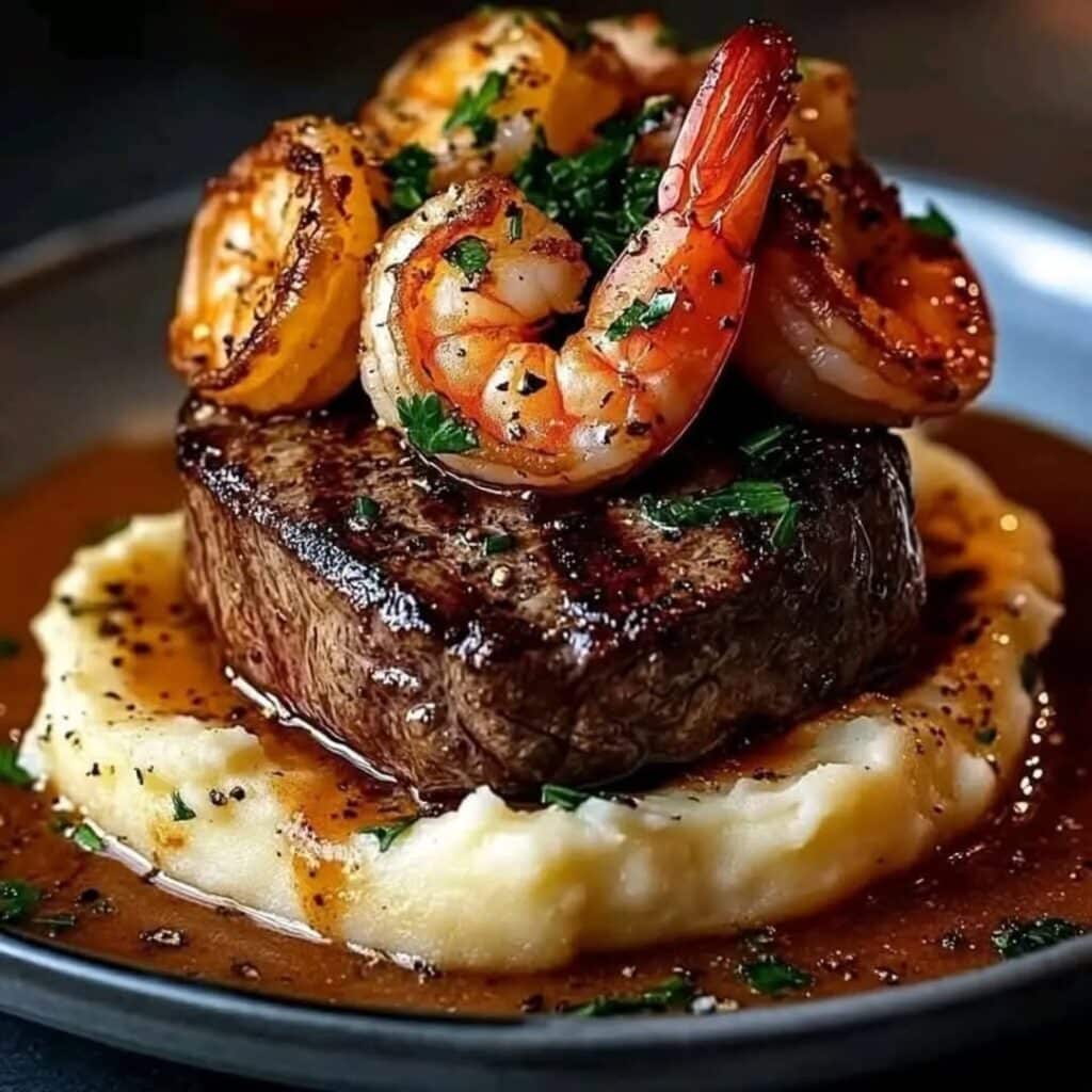 Ribeye With Garlic Mashed Potatoes