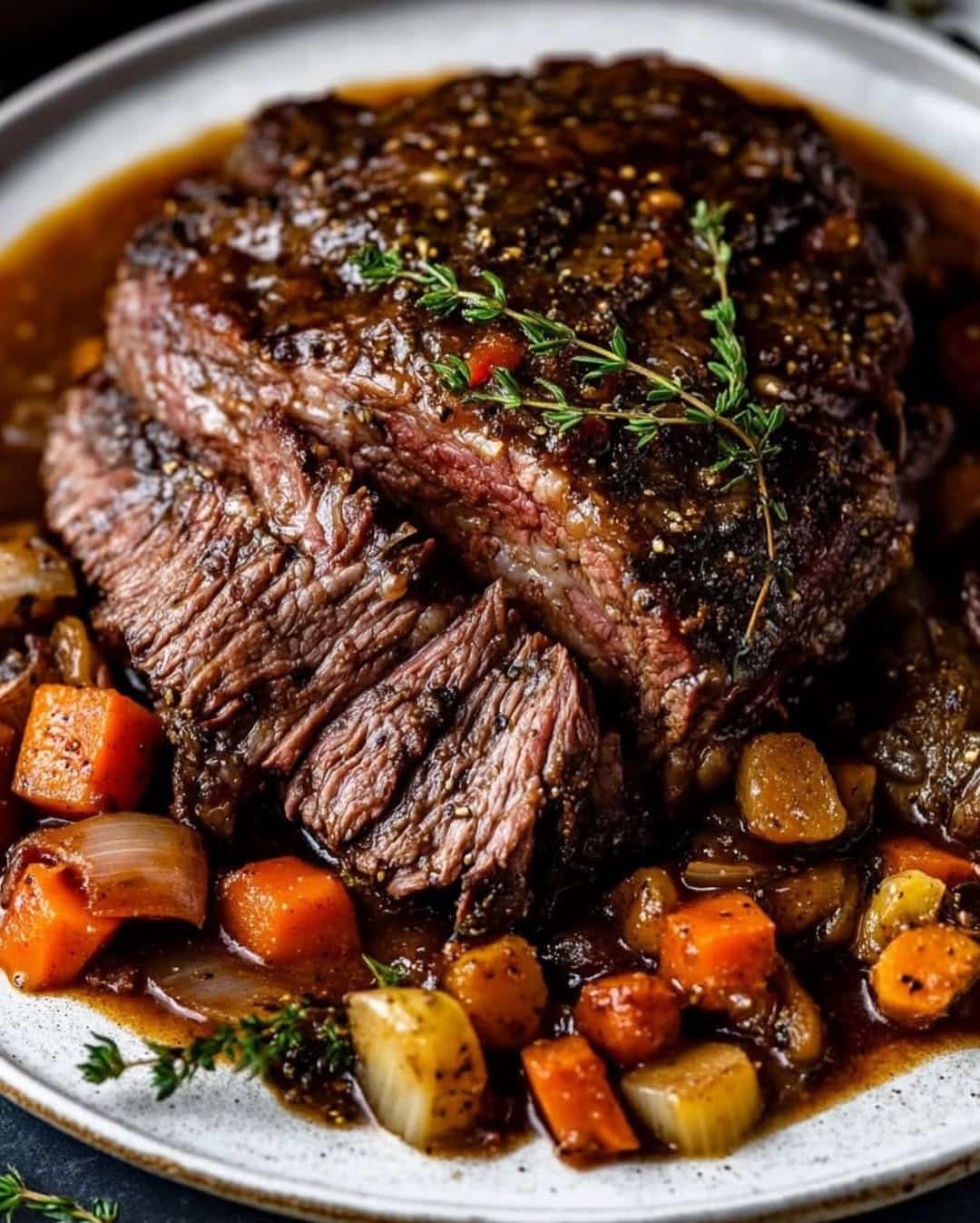 slow-cooked chuck roast