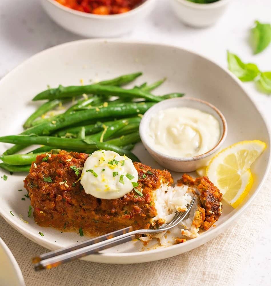 Sundried Tomato Crusted Halibut 