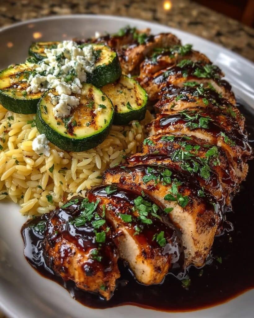 Balsamic Glazed Chicken With Roasted Veggies